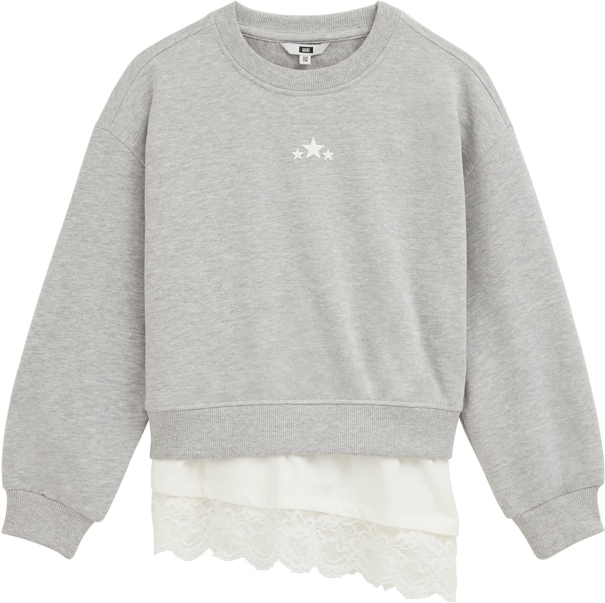 WE Fashion Meisjes oversized sweater met print