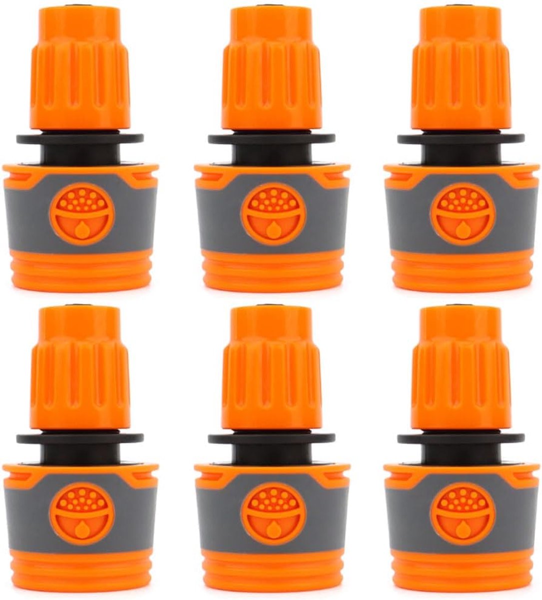 6 stuks tuinslangaansluiting slangkoppeling 3/8 inch, slangverbinder, tuinslang snelkoppeling, voor autowassen en slangverbinding