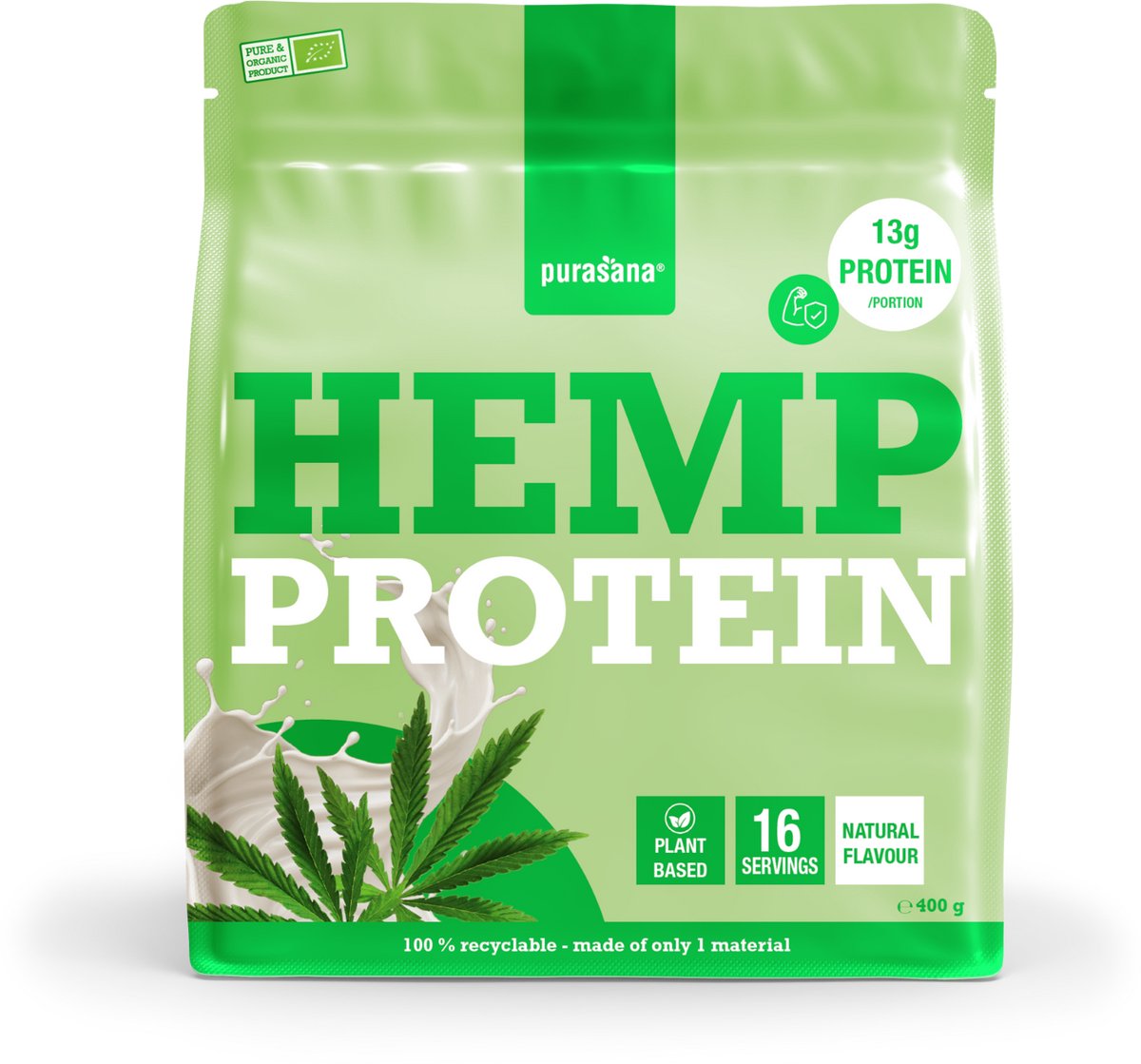 Purasana Hemp Protein Powder Natural 400GR