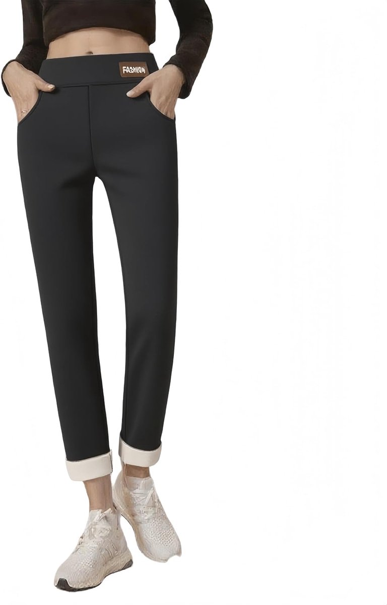 Dames thermoleggings - hoge taille - fleecevoering - warm en comfortabel voor de winter - ShopVlot