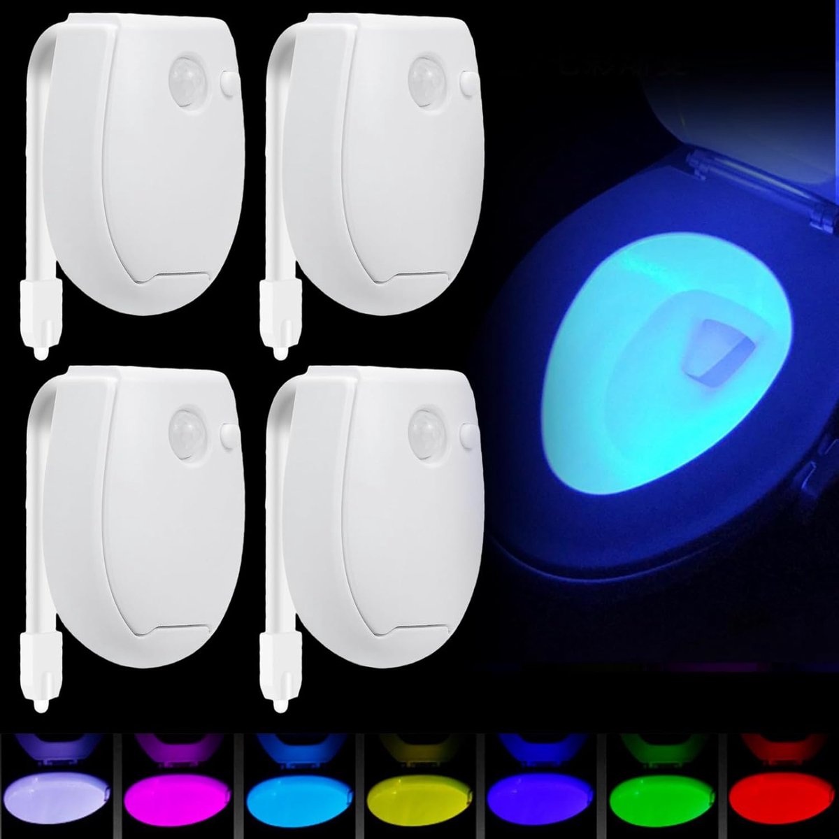 Toiletlamp met bewegingssensor - 23 kleuren - IP65 waterdicht - sfeervolle verlichting voor badkamer - ShopVlot