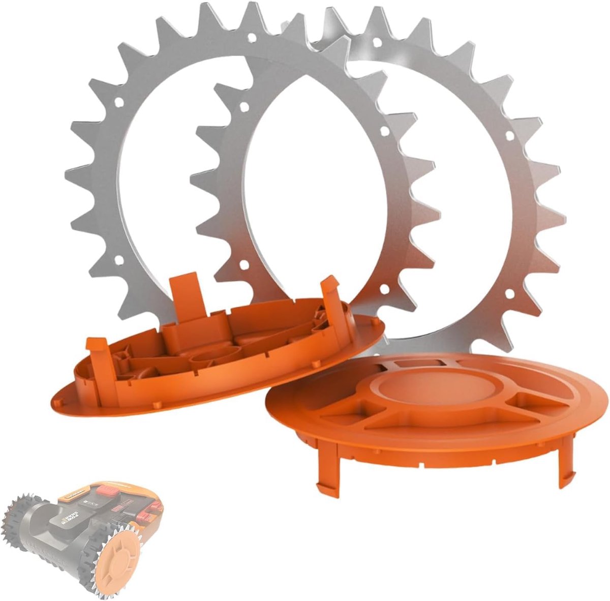 Robotmaaierspikes - 2 Stuks - RVS - Verbeterde grip voor robotmaaiers - ShopVlot