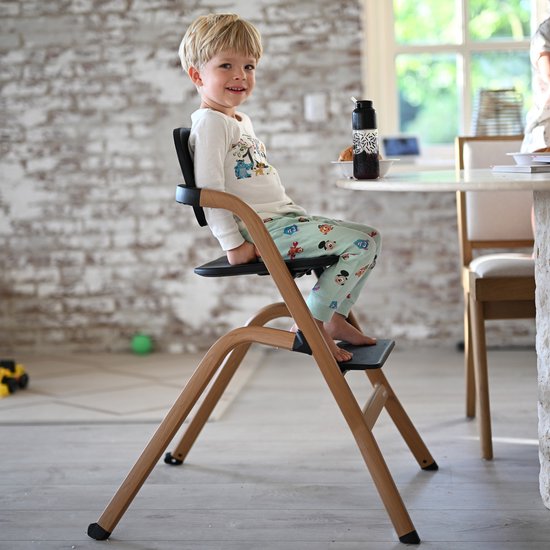 Deryan Curve Luxe Kinderstoel - Inclusief Wipstoel & Inlegkussen- Newborn Set - Meegroei Kinderstoel - Houtlook van Deryan — afbeelding 4