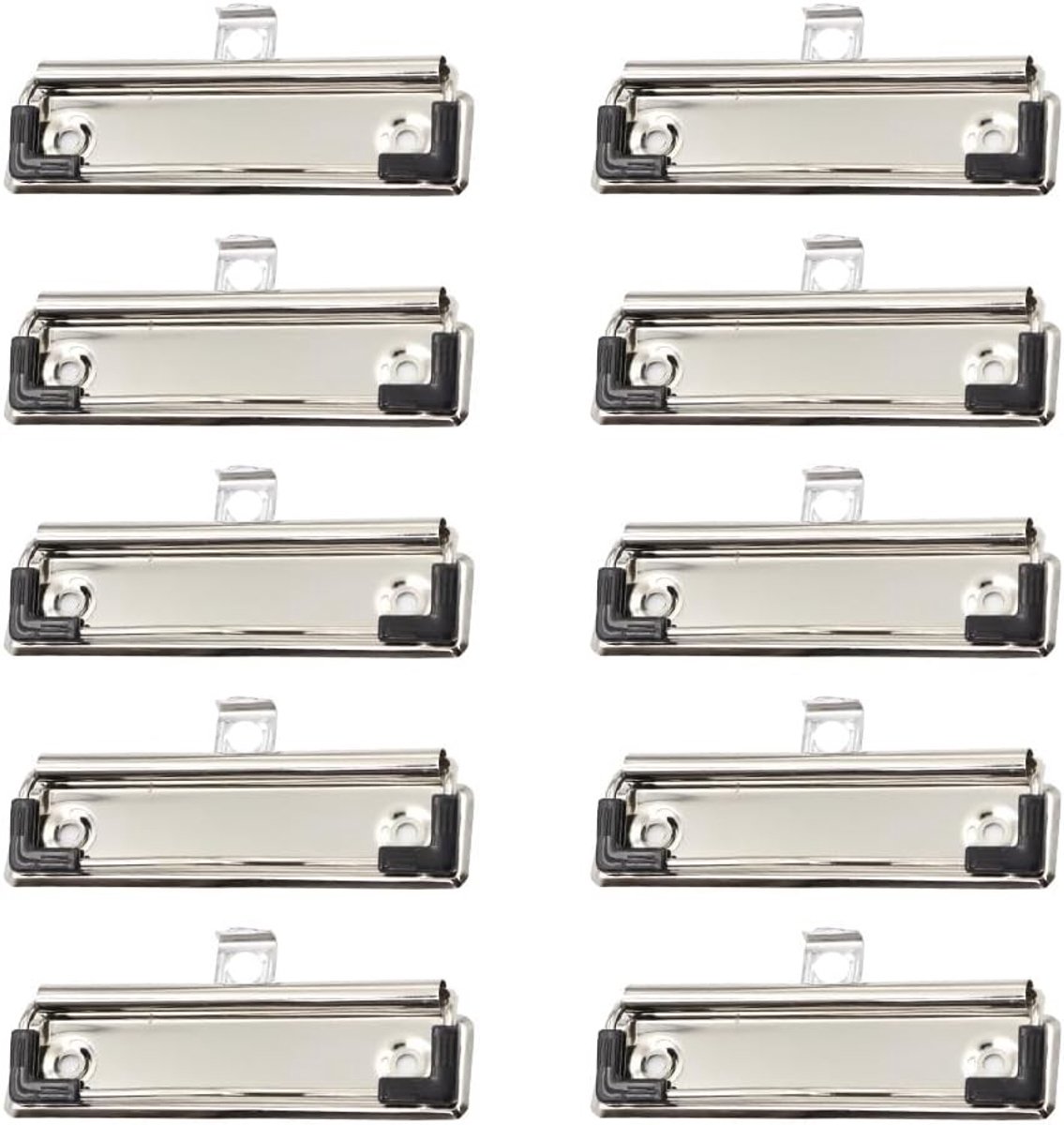10 Stuks Clipboard Klemmen - Grote Bulldog Clips van Hardboard met Rubber Grip en Hanggat
