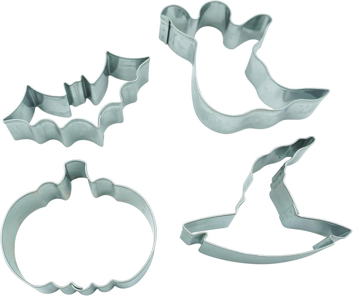 BekkiB 34624 - 4-piece set "Halloween" - bat, ghost, pumpkins and witch hat - decoration cutters - ShopVlot