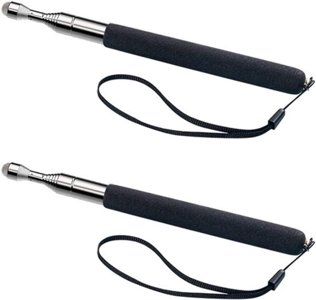 Telescopische pointer - Uitschuifbare stok - Voor presentaties - Antisliphandgreep - 20-100 cm - Zwart
