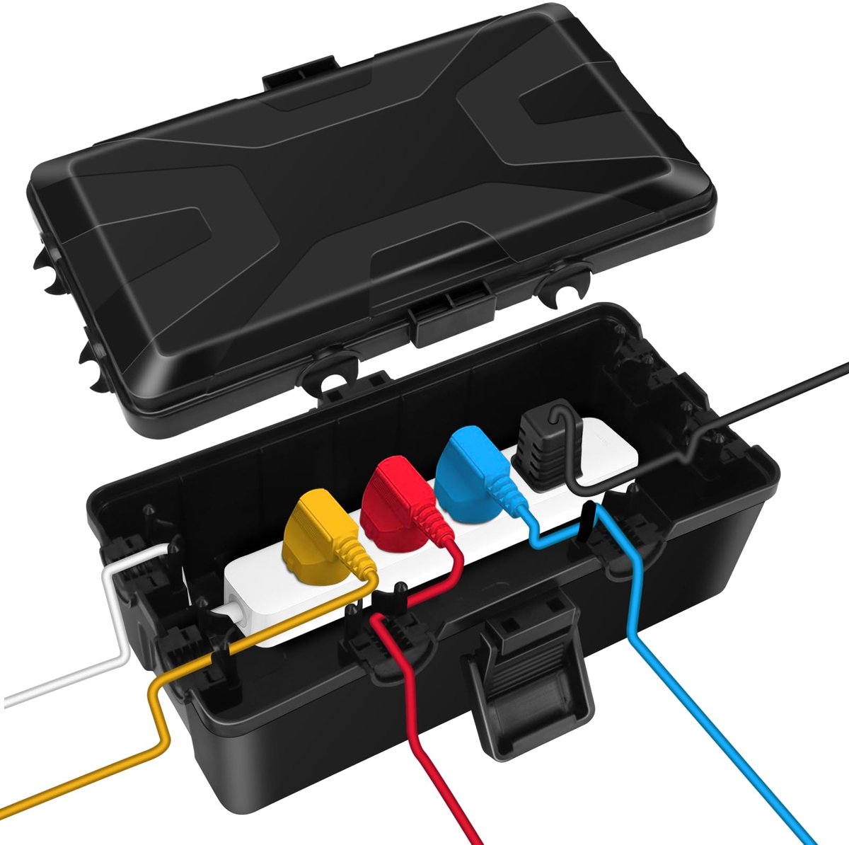 Waterdichte kabelbox, IP54, kabelbox, waterdicht, weerbestendige elektrische aansluitkast voor verlengkabel - ShopVlot