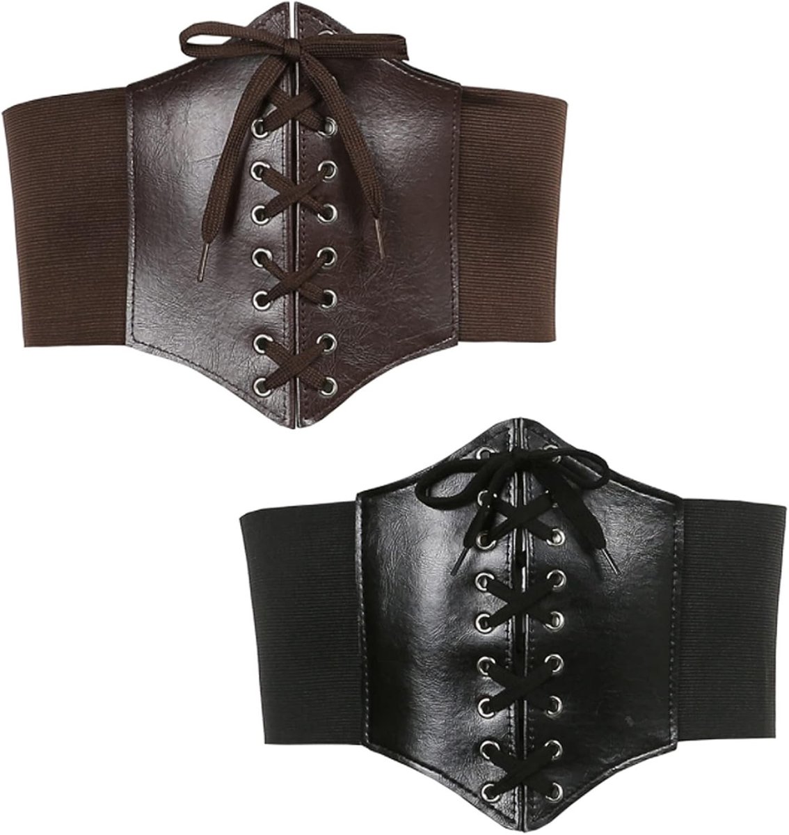 2 Stuks Brede Elastische Corsetriem voor Vrouwen, Retro Taille Corset voor Feestjes en Jurken, Perfect voor Halloween en Kostuums