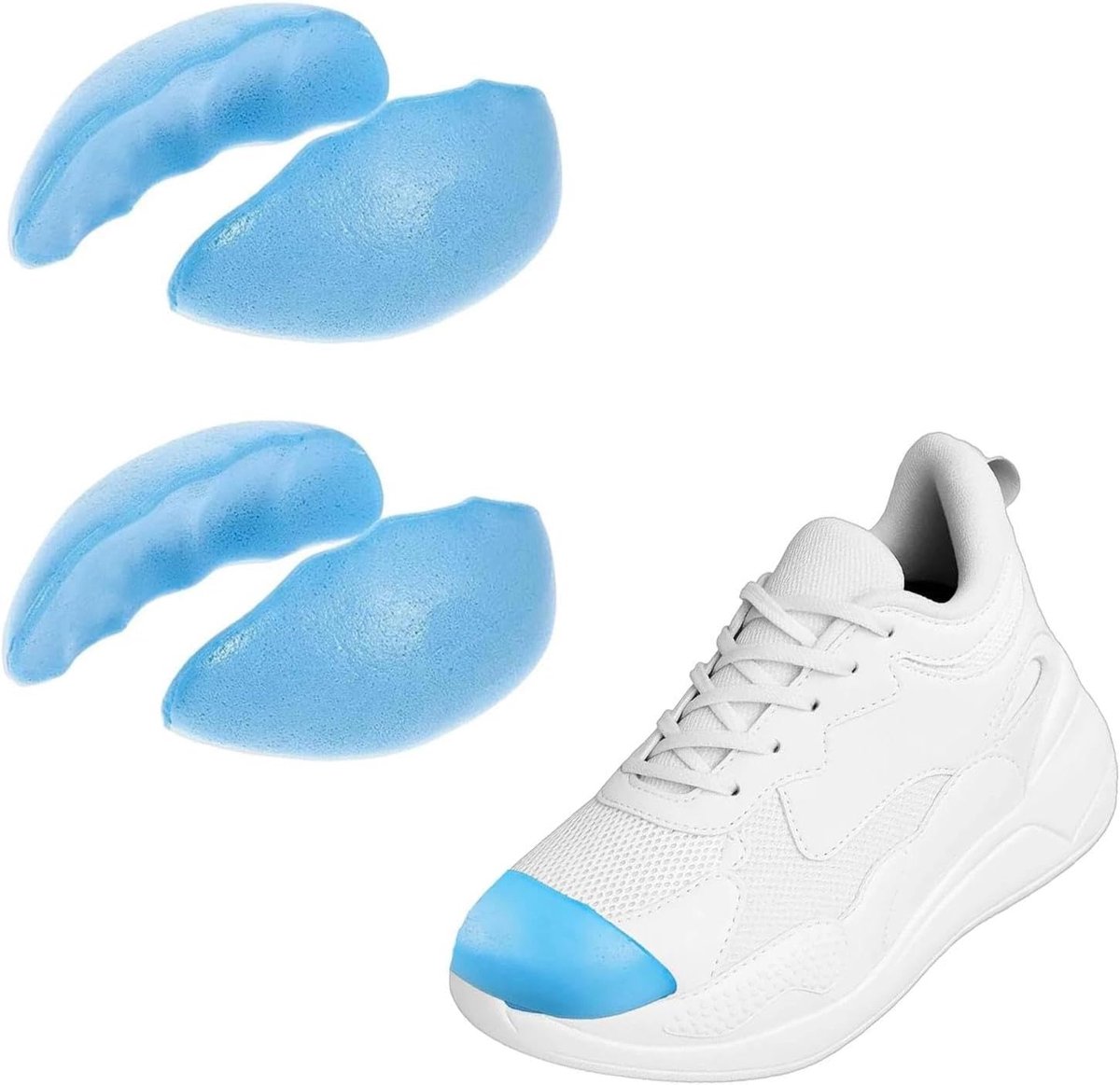 2 paar schoenvullers voor losse schoenen, te grote schoenen, maak schoenen kleiner, voorkom dat de hiel wegglijdt, teenkussentjes voor hakken, sneakers, leren schoenen, voor mannen en