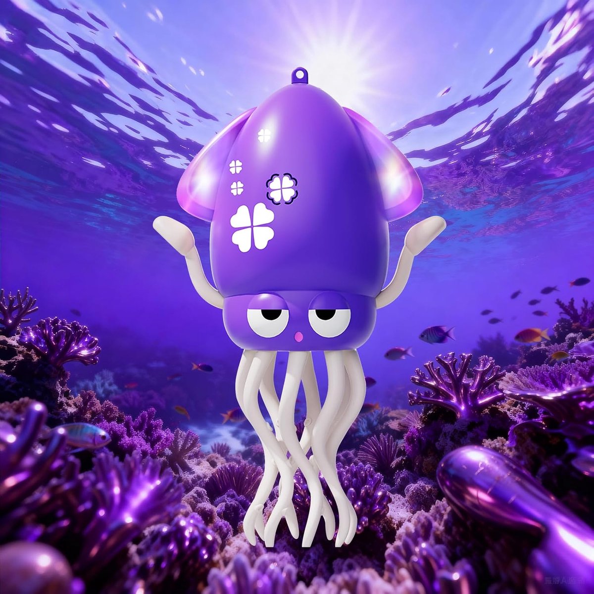 Octopus en kruipspeelgoed met LED-lampjes en muziek, interactief muziekspeelgoed met automatische balans, grappig (paars)