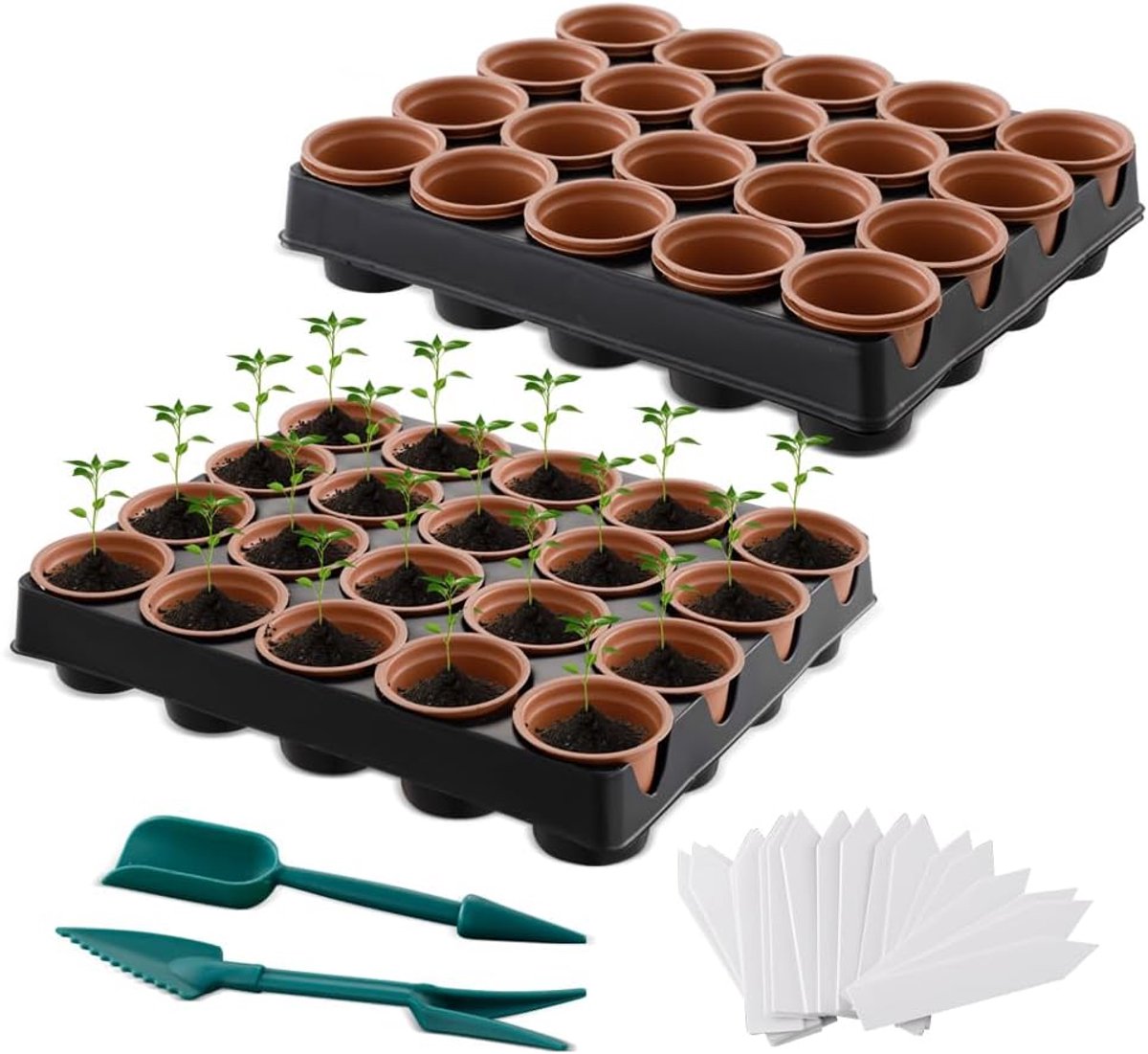 2 stuks kweekpotten met plantenbakken plantenbak zaaibak 40 planten