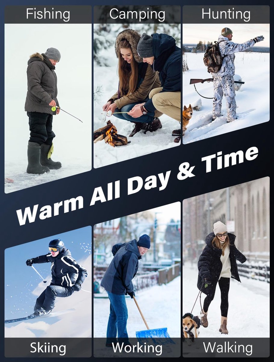 Oplaadbare handwarmers, 2 stuks, elektrische handwarmers met 20 uur lange verwarming, 2-in-1 draagbare handwarmers, draadloze USB-zakhandverwarmer, buiten, warm cadeau voor jacht, golf, camping, skiën — cadeau in Sport & Outdoor - foto 5