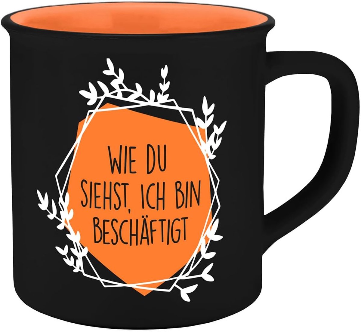 Bin bezig emaille look 400 ml