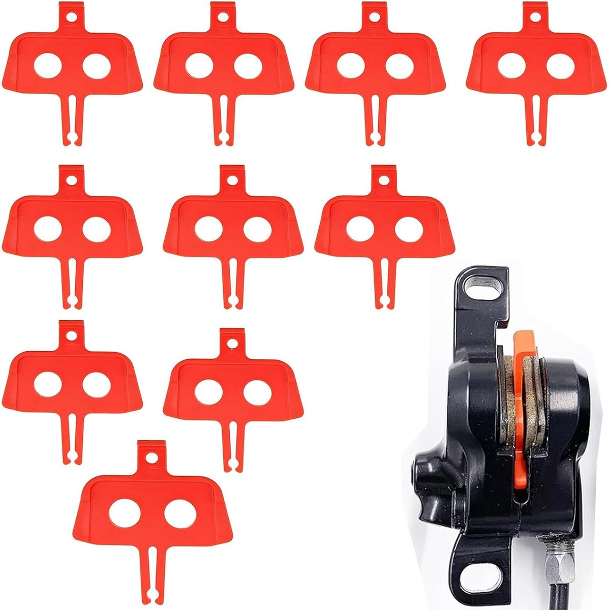 10Pcs Fiets Schijfrem Spacers, Hydraulische Schijfrem Pad Spreader Instert Reparatie Tool voor Racefiets & Mountainbike, Fiets Component