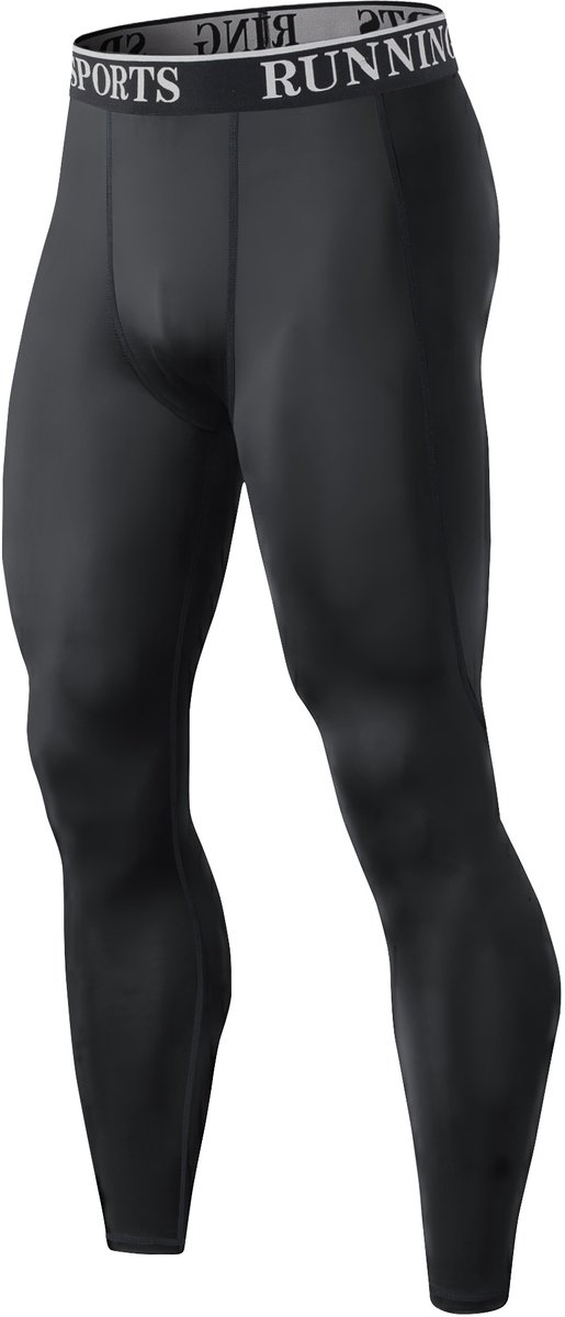 MEETYOO Heren Sport Leggings Compressie Broek Hardloopbroek Lange Strakke Ademende Baselayer Leggings Track Broek voor Fitness Jogging Basketbal