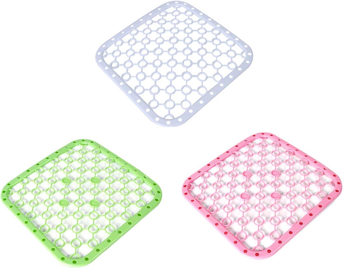 Sink Mat, Drainer Mat, Non-Slip Mat, Plastic Protective Mat, Drainage Hole Mat, Protects Sink, Sink and Sink with - ShopVlot