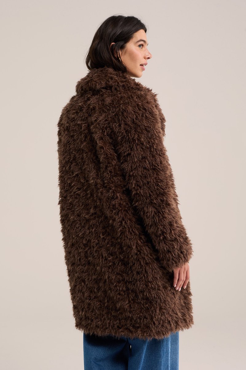 WE Fashion Dames jas van imitatiebont