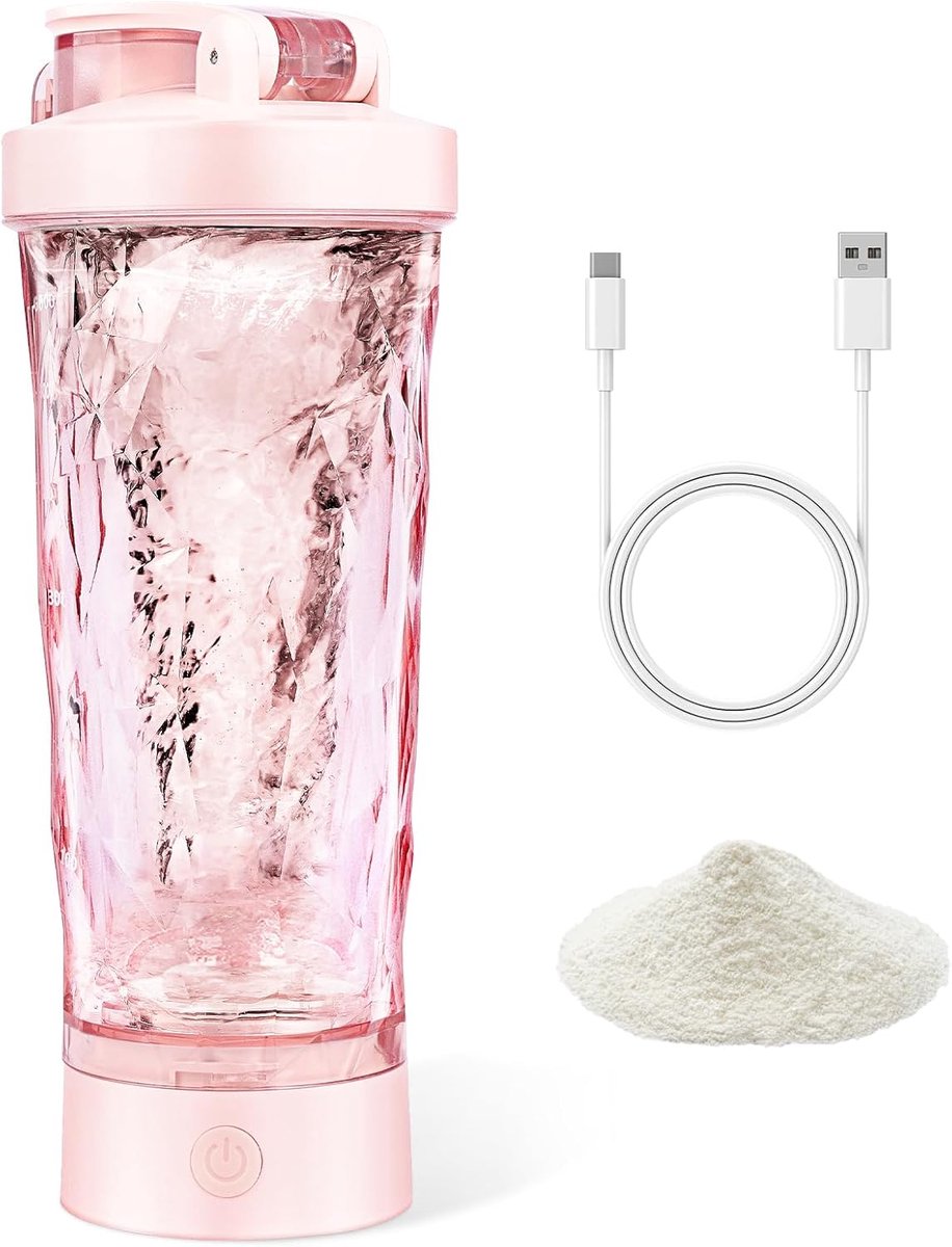 Elektrische protein shaker 700 ml - USB oplaadbaar - BPA-vrij - Voor romige shakes - ShopVlot