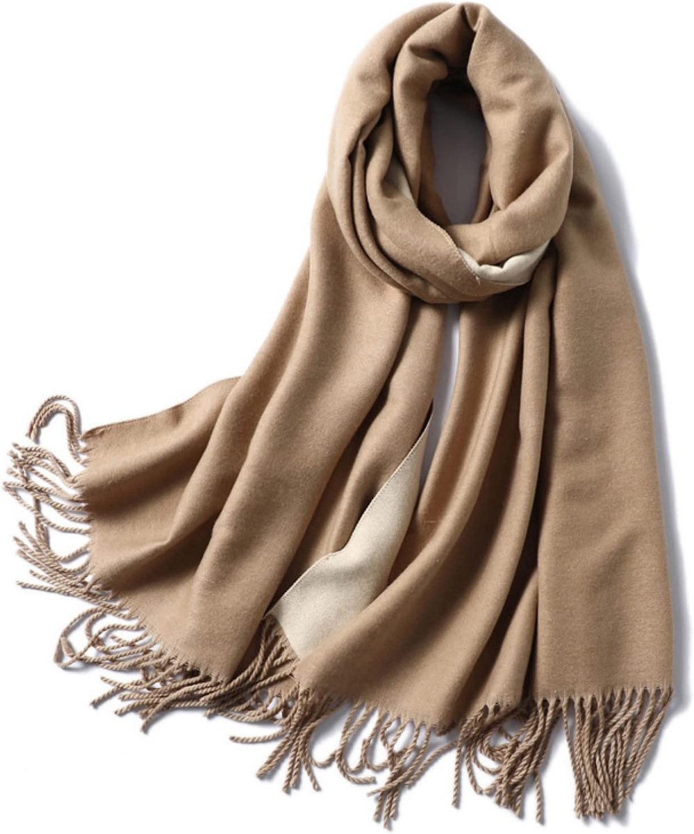 Damessjaal warme kasjmier sjaal winter sjaal wraps vrouwen dubbele kant pashmina solide deken stola's dame luxe sCA