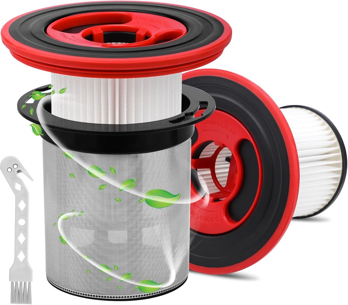 Reservefilter 12040193 voor Bosch Unlimited serie 7 accustofzuigers en handstofzuigers, stofzuigerfilter voor BKS711XXL BBS711W BBS712A BCS711GB BKS711MALL, 2 HEPA-filters + 1 roestvrijstalen