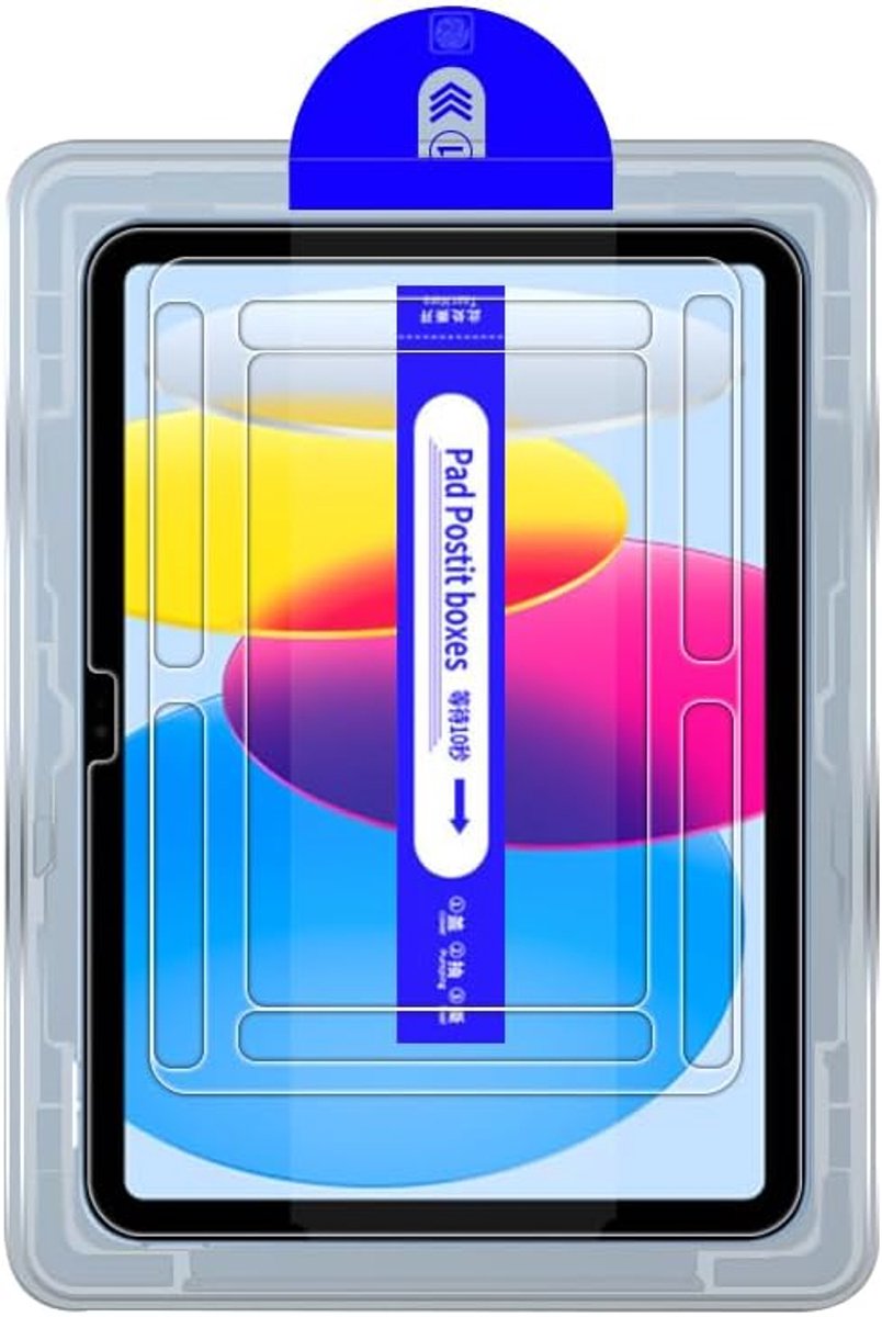 Gehard Glas Beschermfolie Schermen voor iPad 10 2022 10.9", met Automatische Uitlijning