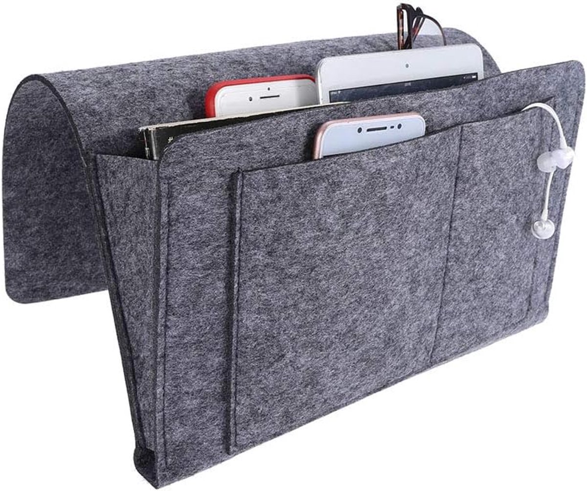 Armsteun Organizer, Hoofdbord Pocket, Bedzijde Opberg Pocket, Sofa Armsteun TV Afstandsbediening Organizer, Sofa Armsteun Hangende Opbergzak Pouch voor Slaapkamer