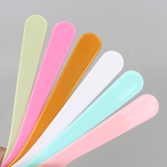 Spatels, kleine plastic spatel voor cosmetica, crème, ambacht, make-up spatel, multifunctionele mini-applicator voor het mengen, huidverzorging of schrapen van potten — afbeelding 2