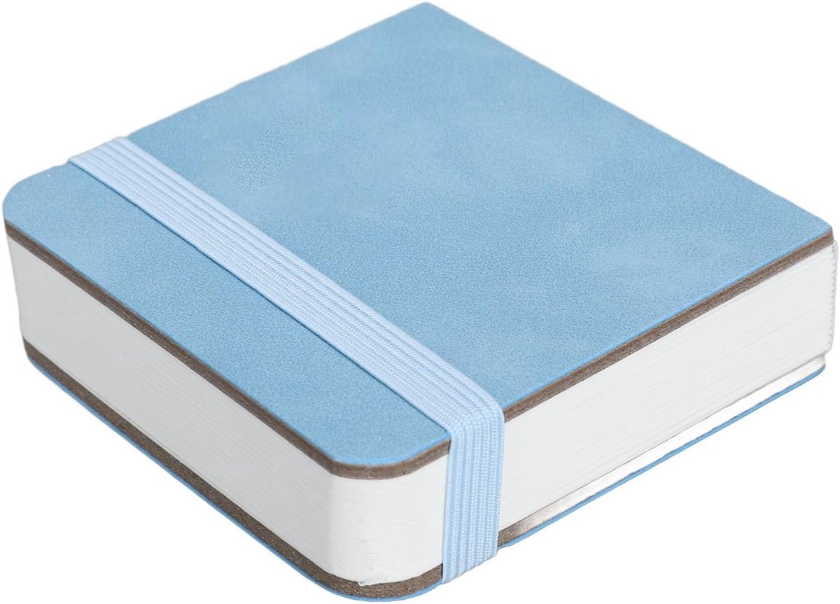 30 Vellen Aquarel Schetsboek, 8x8cm Draagbaar Klein Aquareldagboek, 300GSM Wit Papier Aquarel Notitieboekje voor Schilderen Schetsen Doodling Schrijven (BLUE)