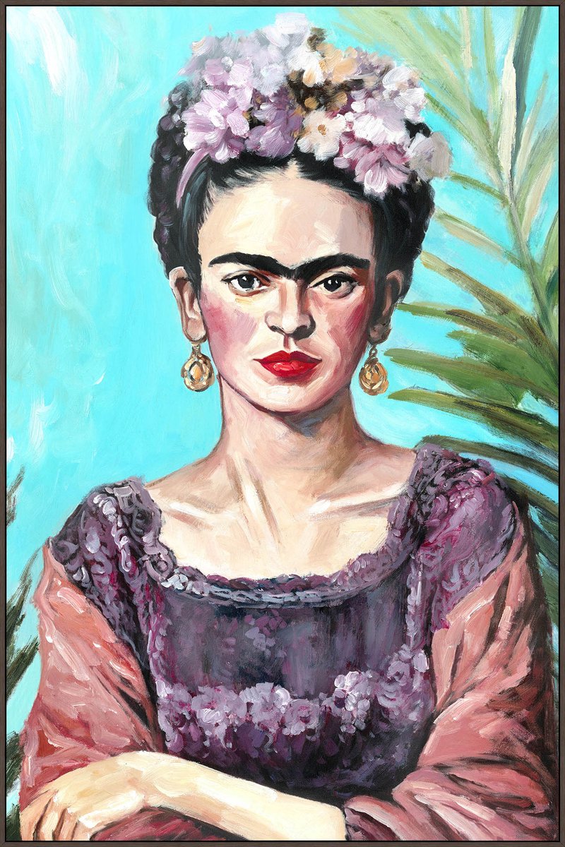 Schilderij met frame Frida Kahlo