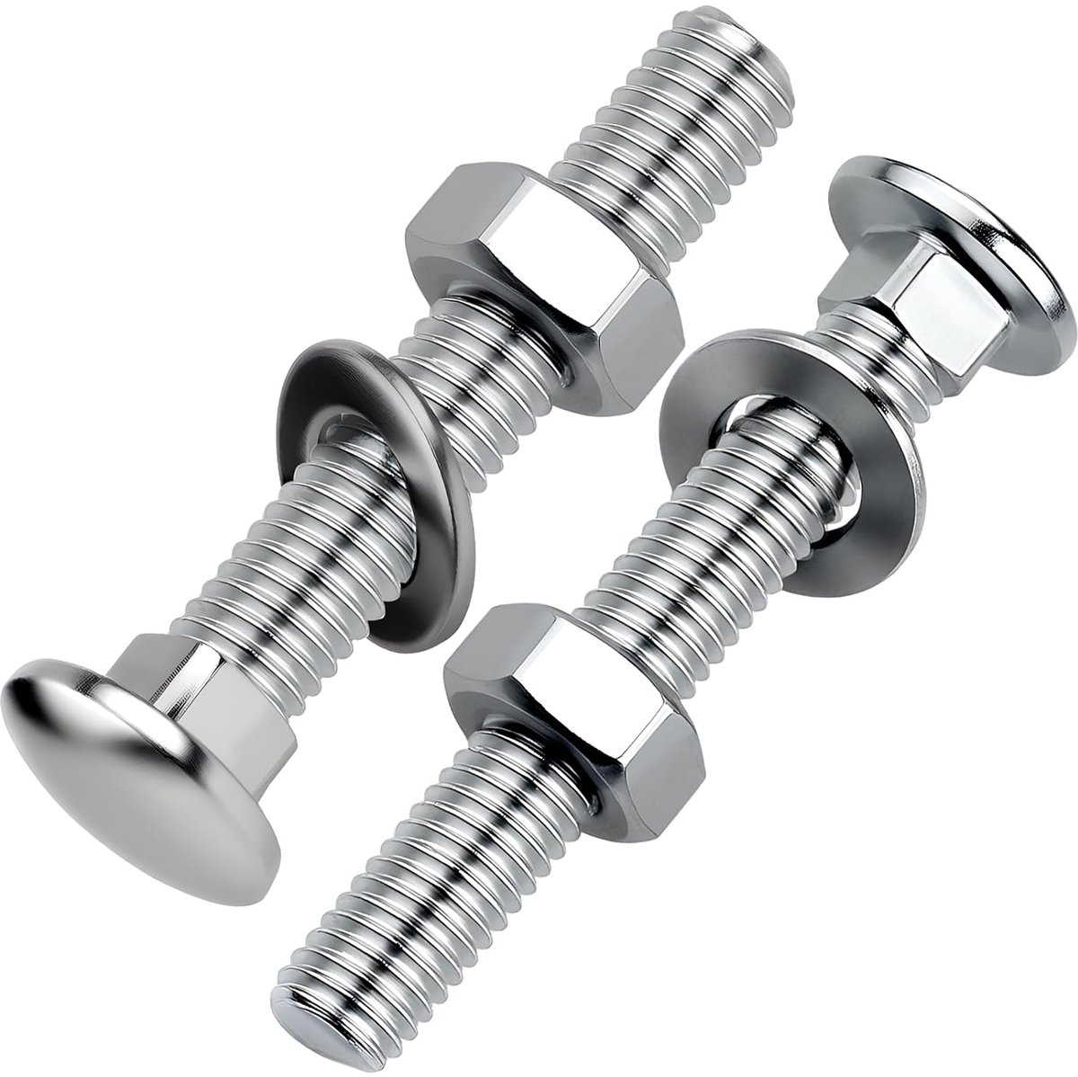 25 stuks slotbouten M8x50 mm slotbouten deurbandbouten M8 platkopschroeven met moeren DIN934 en onderlegringen DIN125 voor meubels decoratie bouwindustrie