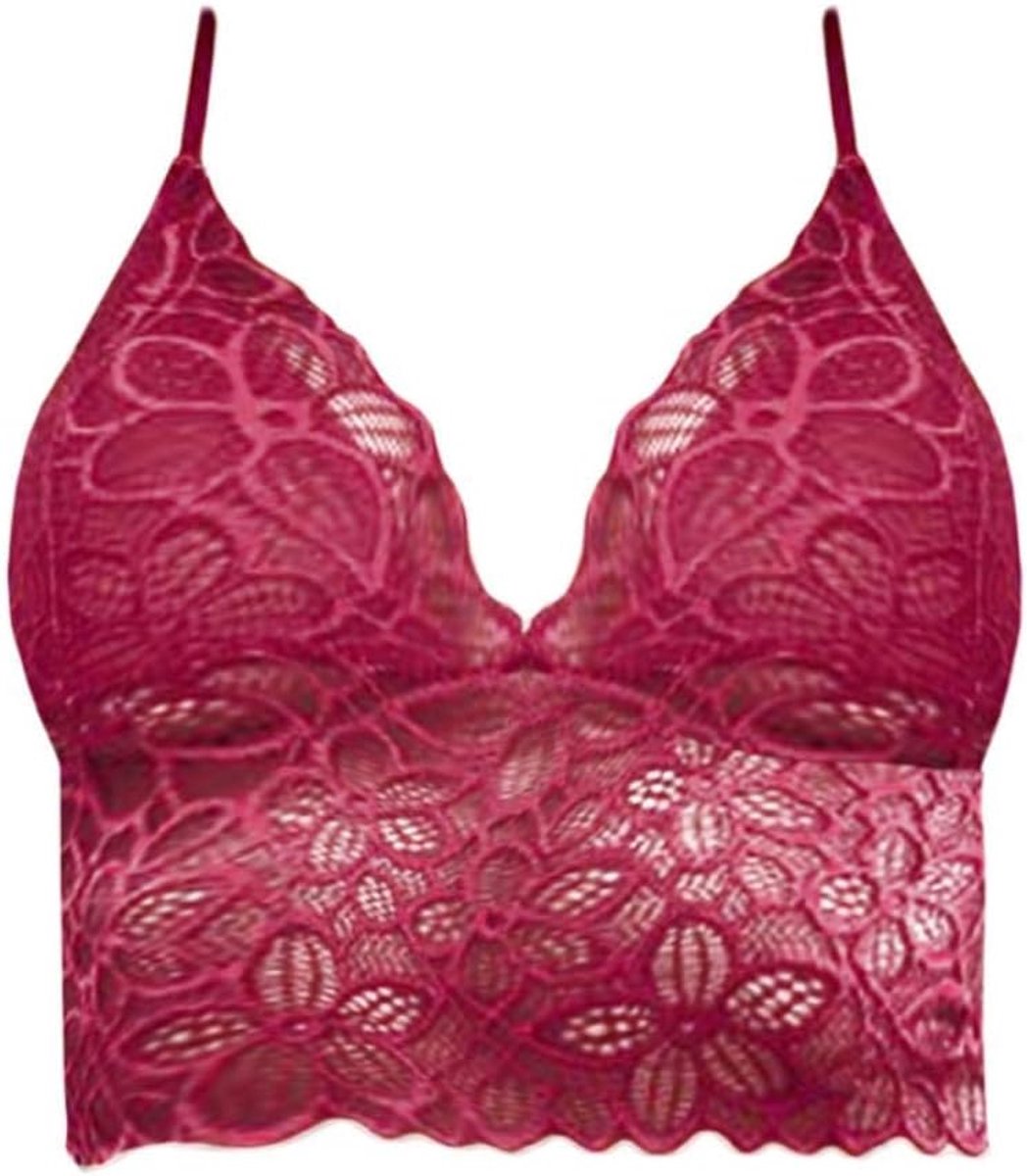 Dameskostuums Backless Sexy Lingerie Dames Kanten Beha Ondergoed Diepe V Perspectief Porno Transparante Sex Erotische Vrouwen -Wine_XL
