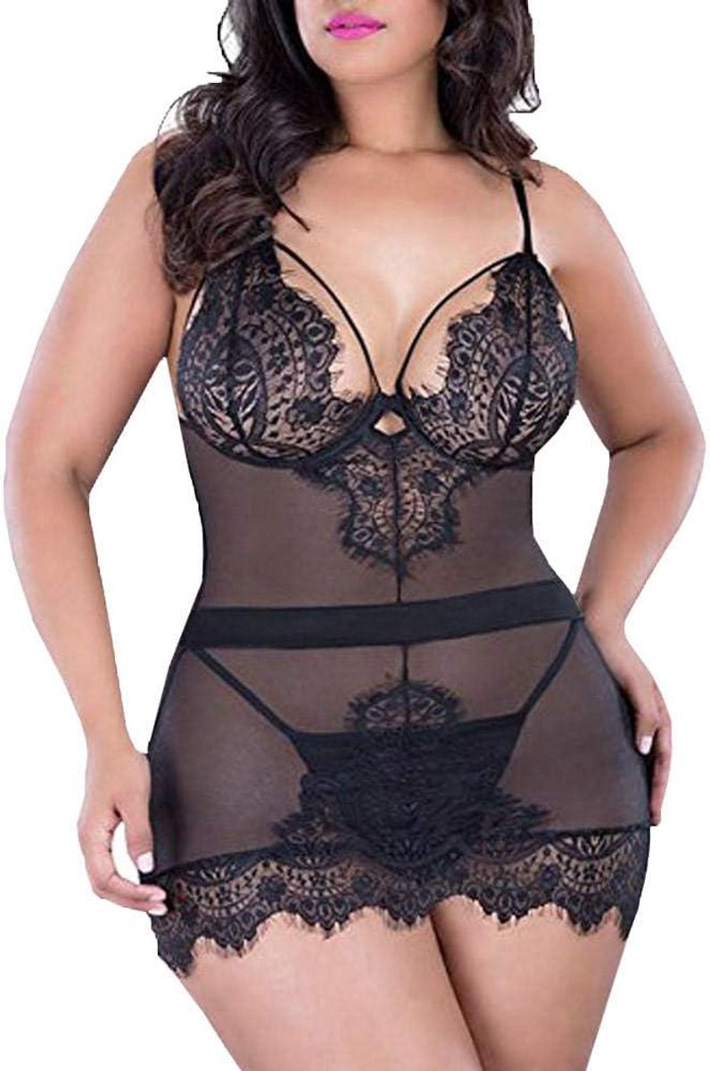 Dameskostuums Lingerie String Temptation Deep V Bandage Ondergoed Perspectief Kanten Bh Set