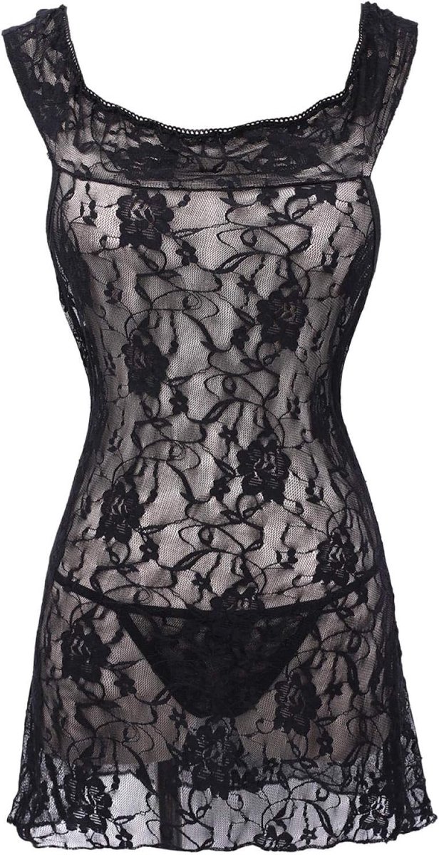 Transparante jurk Dames Sexy ondergoed Product-Negro_XL