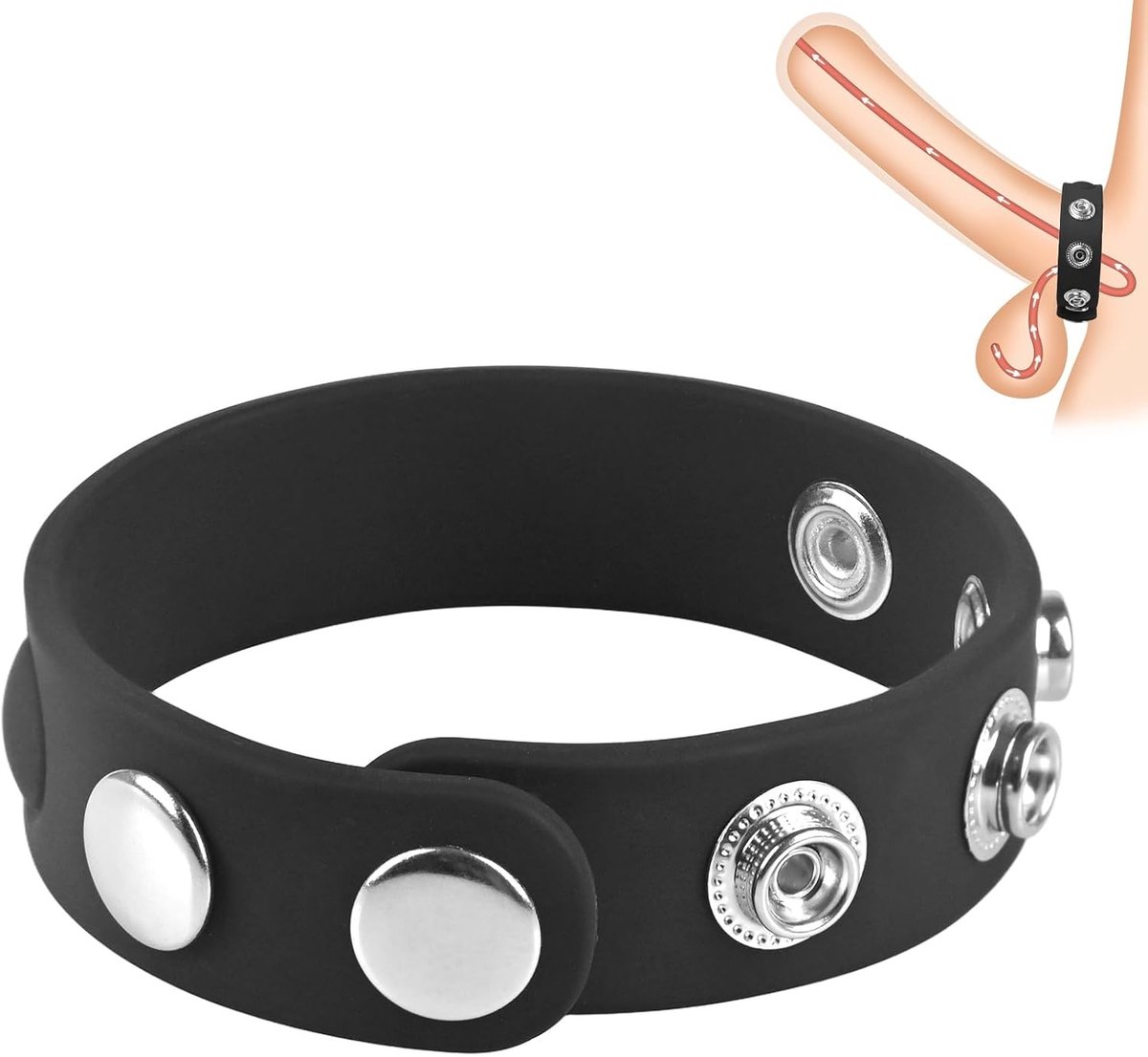 Verstelbare Zachte Siliconen Penisring, Duurzame Rekbare Penisring, Testikelring, Liefdesring, Seksring, Bondage, Eikelring, Ring voor Vertraagde Ejaculatie, Seksspeeltje voor Mannen