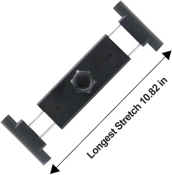 Tablethouder met kogelkop, Tablet statiefhouder adapter, iPad houder adapter statief, Universele tablet clip houder houder, Selfie stick camera monopod, Geschikt voor 6,3-10,8 inch — afbeelding 2