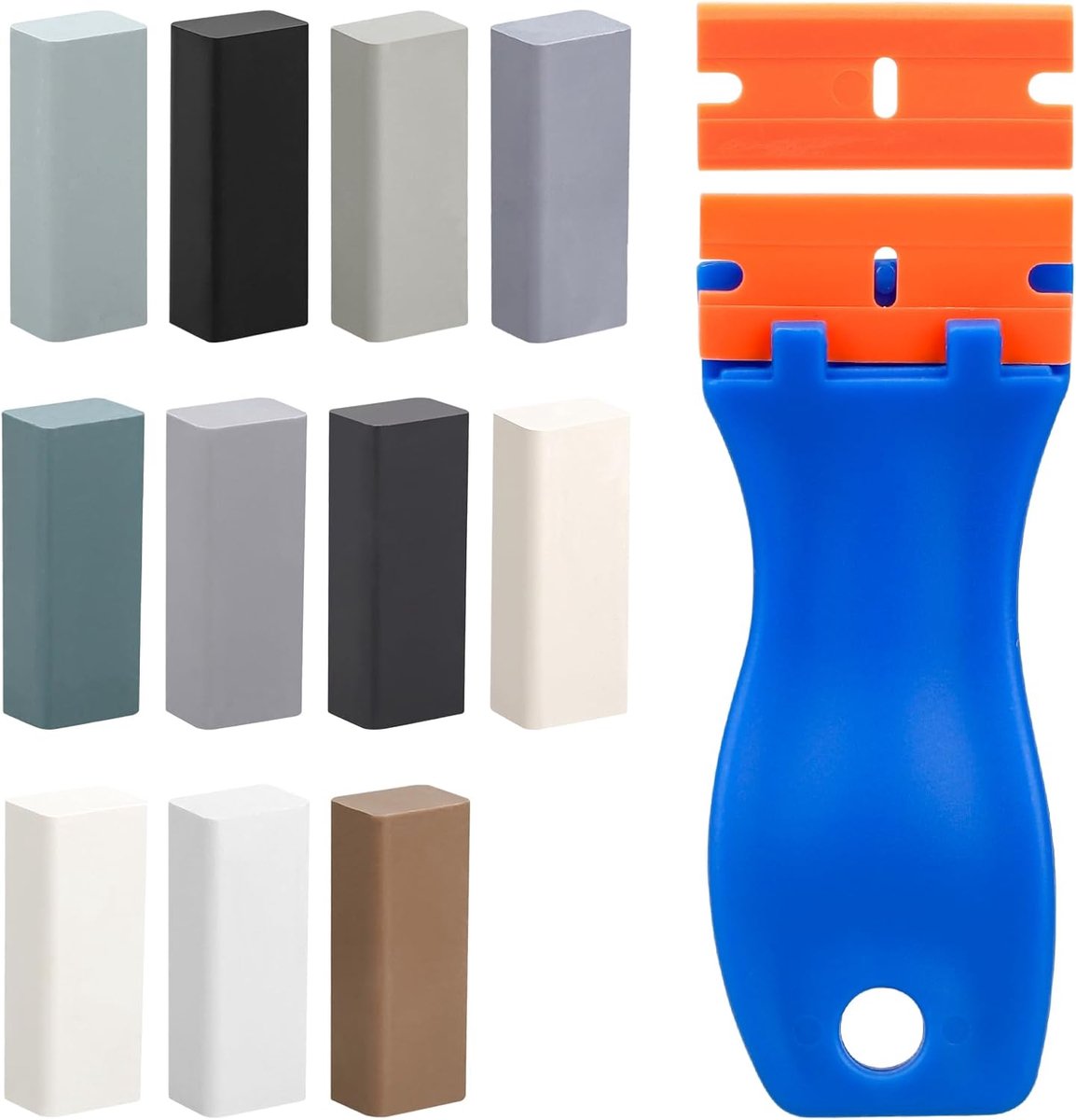 Was reparatieset, laminaat reparatie harde was voor hout/tegels/parket/laminaat/vinyl, meubelreparatie wasset waskit voor het repareren van krassen, schade, gaten, werkblad (11-delig