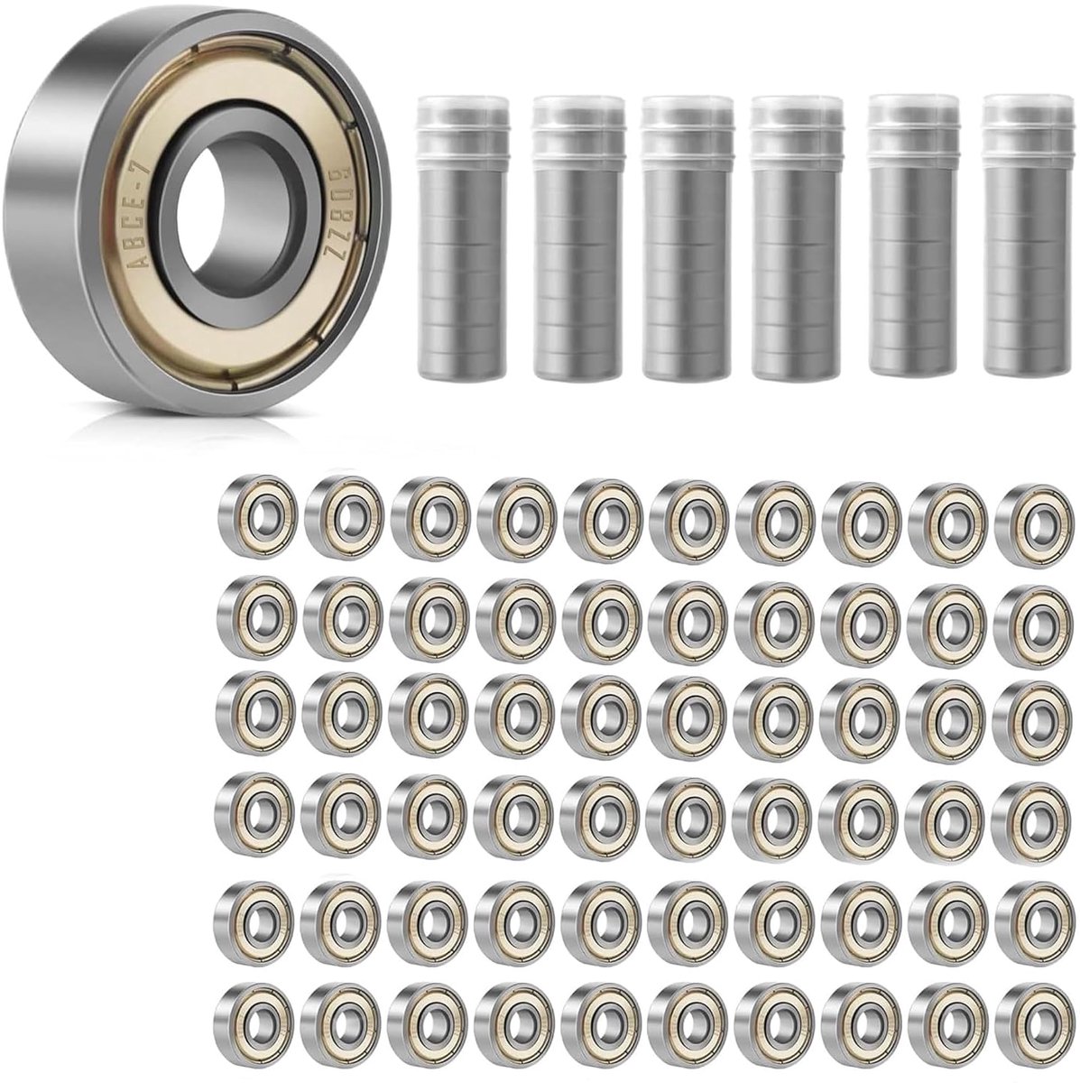 Lagers, 608ZZ 8 x 22 x 7 mm, dubbel afgeschermde miniatuur groefkogellagers