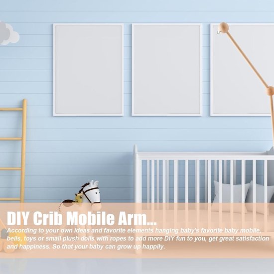 Mobiele houder voor baby's, beweegbare standaard van hout, baby- en kinderbed — afbeelding 5