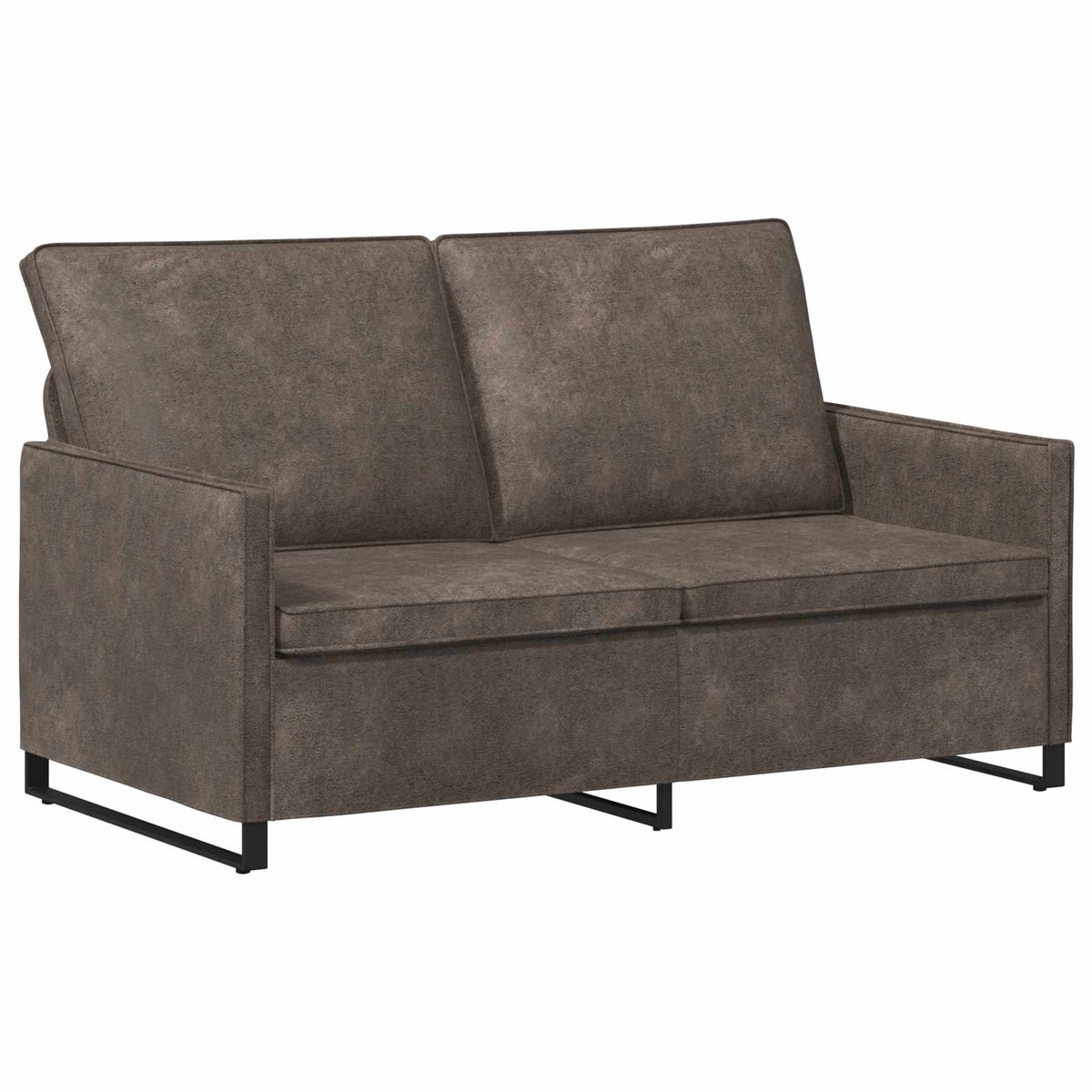 vidaXL 2-zitsbank - Donkergrijs - 150 - x - 81 - x - 82 - cm - Kunstsuède - stof
