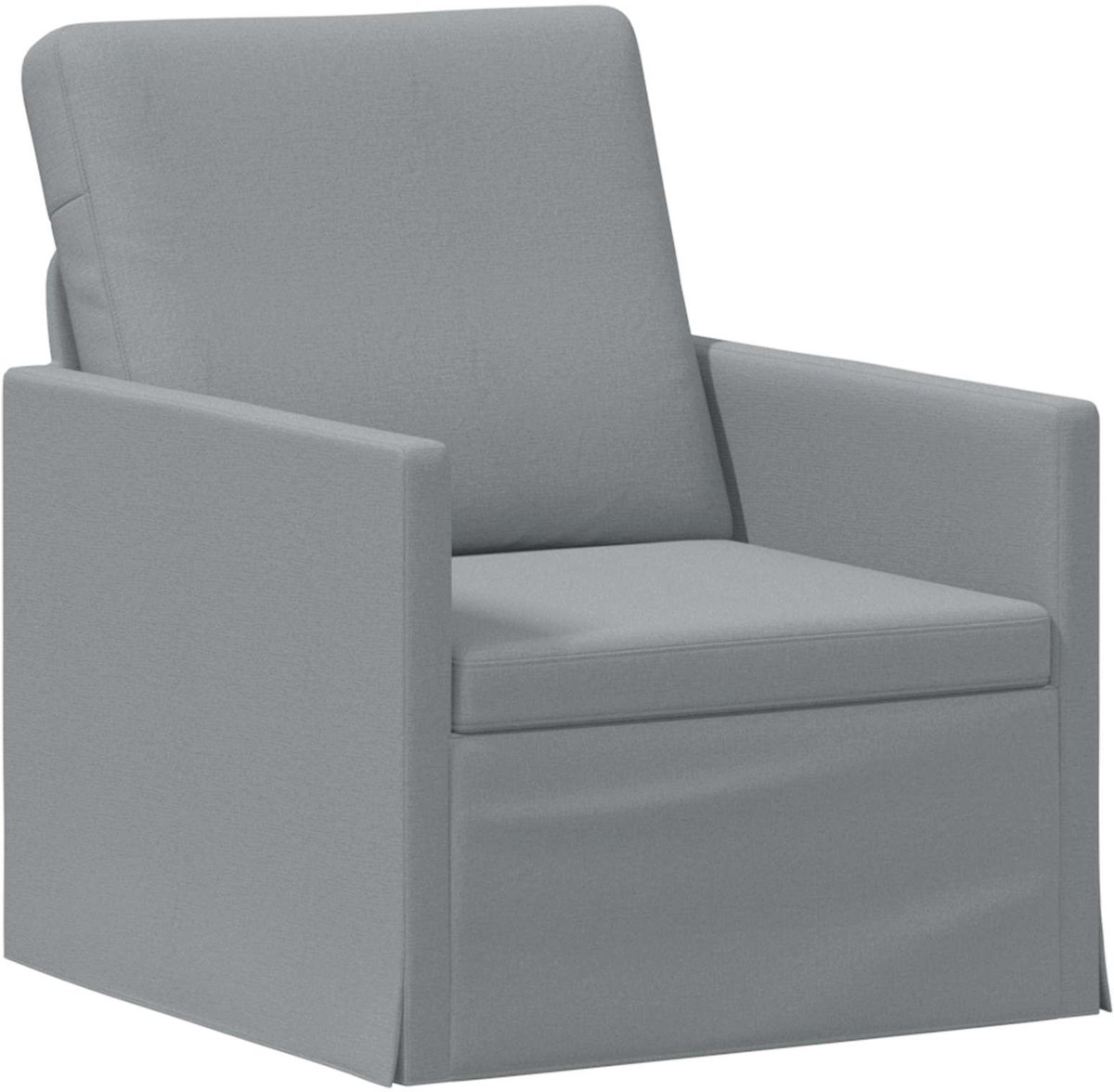 vidaXL Fauteuil - Lichtgrijs - 70 - x - 81 - x - 82 - cm - Stof
