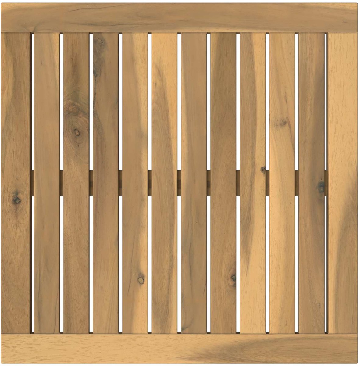 vidaXL Tafelblad - 48,5 - x - 49 - x - 2 - cm - Rechthoekig - Massief - Acacia - Hout Witgewassen
