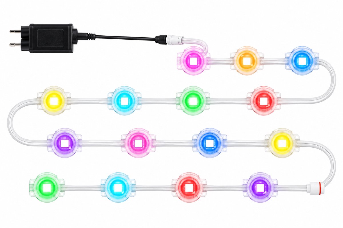 AALVERO - Verlichting - Gevelverlichting - Lichtlijn - Ledstrip - RGB - Feestdecoratie - 30M - 30Leds - Timer - Geluid gestuurd