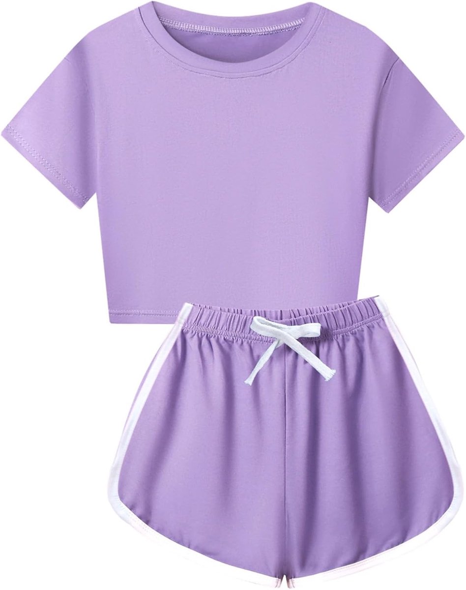Zomer kinderen jongens meisjes zacht korte mouwen klein bovenstuk blouse en shorts casual tweedelige outfit set