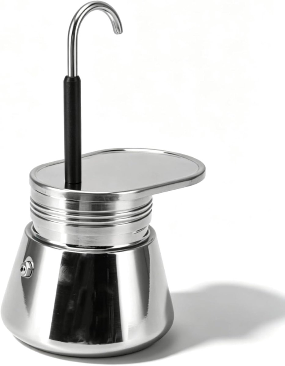Moka-pot Van Roestvrij Staal, Moka-pot Met Enkele Uitloop, Italiaans Koffiezetapparaat, Draagbare Doe-het-zelf-koffiepot Voor Thuiskamperen, Doe-het-zelf Grote Capaciteit