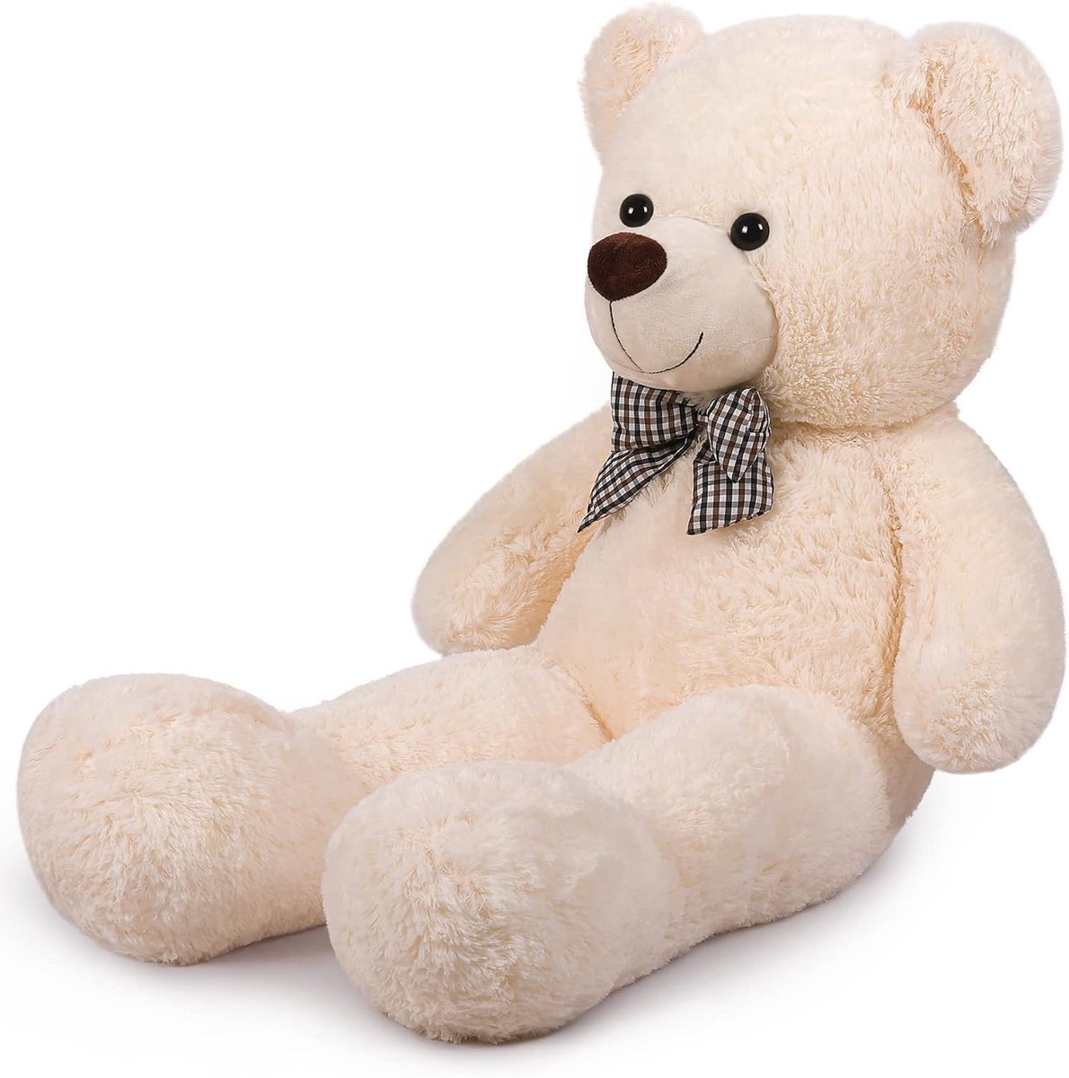Knuffelbeer 120 cm - Grote Teddybear Pluchepop voor Kinderen en Vriendin, Wit