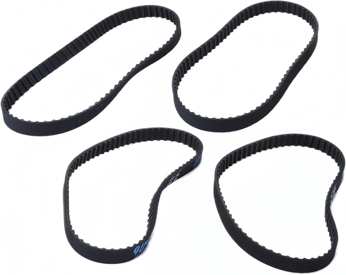 4 stuks 150XL037 vervangende rubberen aandrijfriem voor distributieriem met 75 tanden, accessoires