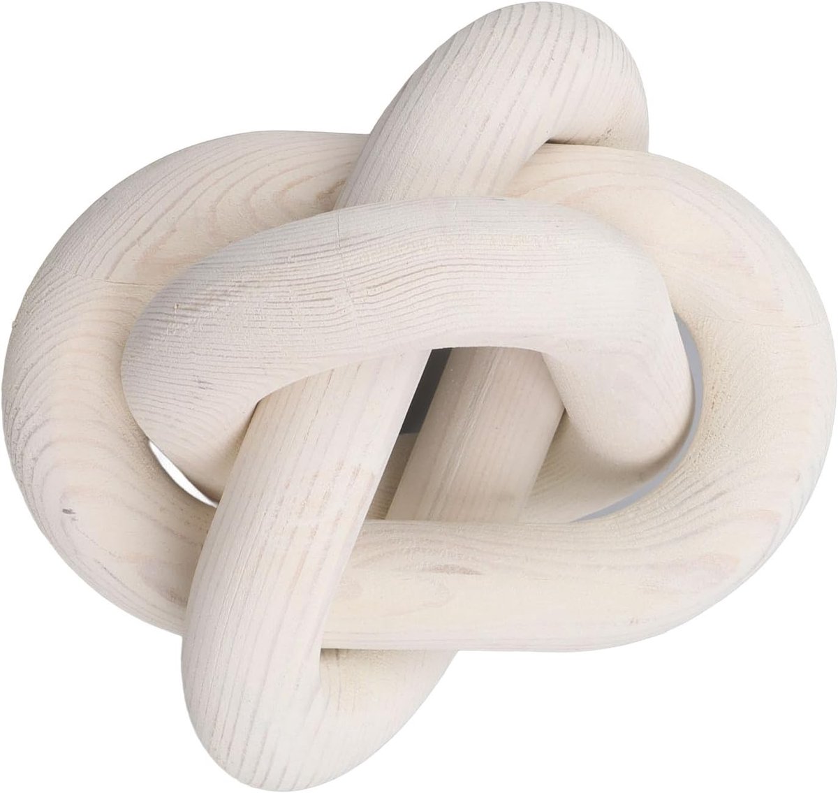 Ketting Link Decor, Handgesneden Houten Knoop Decor voor Salontafel Plank, met Eenvoudig Elegant Ontwerp, voor Woonkamer Slaapkamer Kantoor Boerderij (WHITE)
