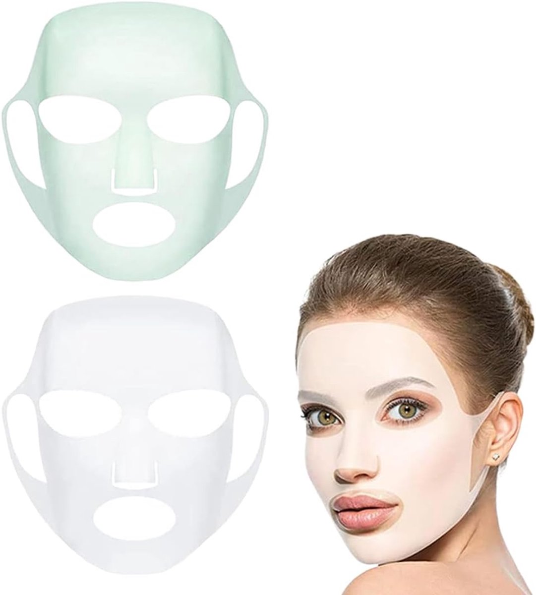 Maskers, herbruikbaar gezichtsmasker, siliconen gezichtsmaskerhouder.