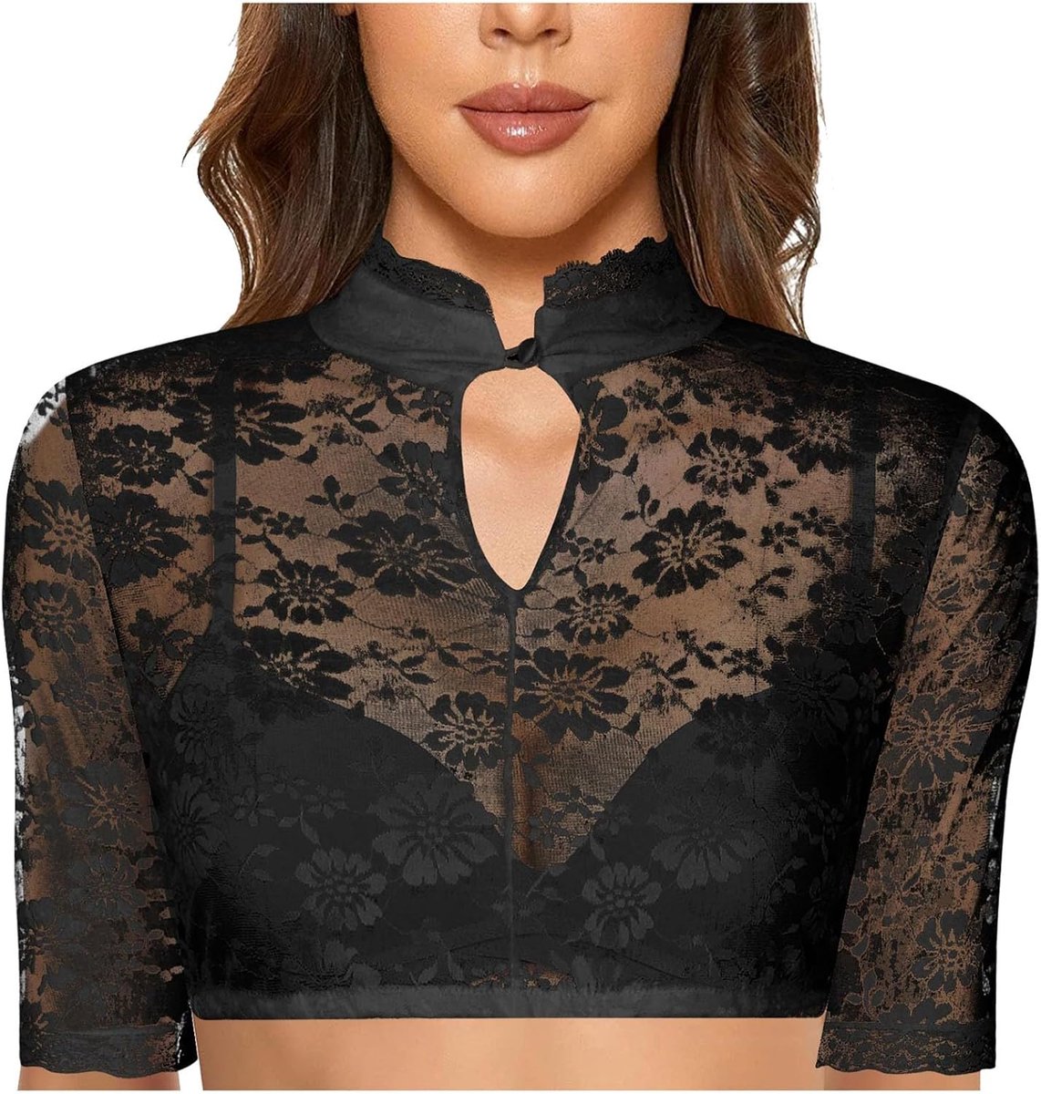 Dameslingerie, kant, babydoll, nachtkleding, babydoll, sexy, kant, zwart, rood, A488