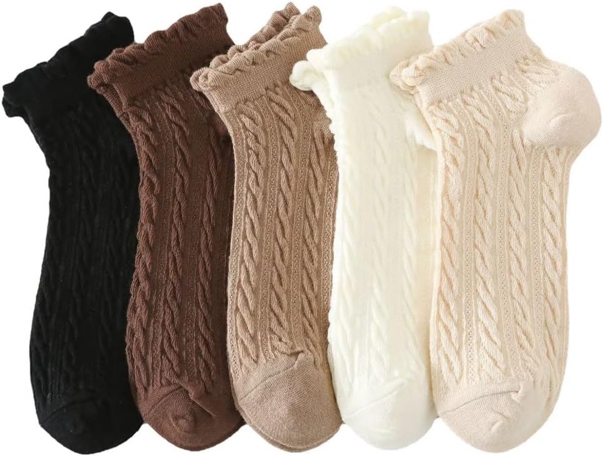 Dames Enkelsokken Y110QK O, Coffee, One Size